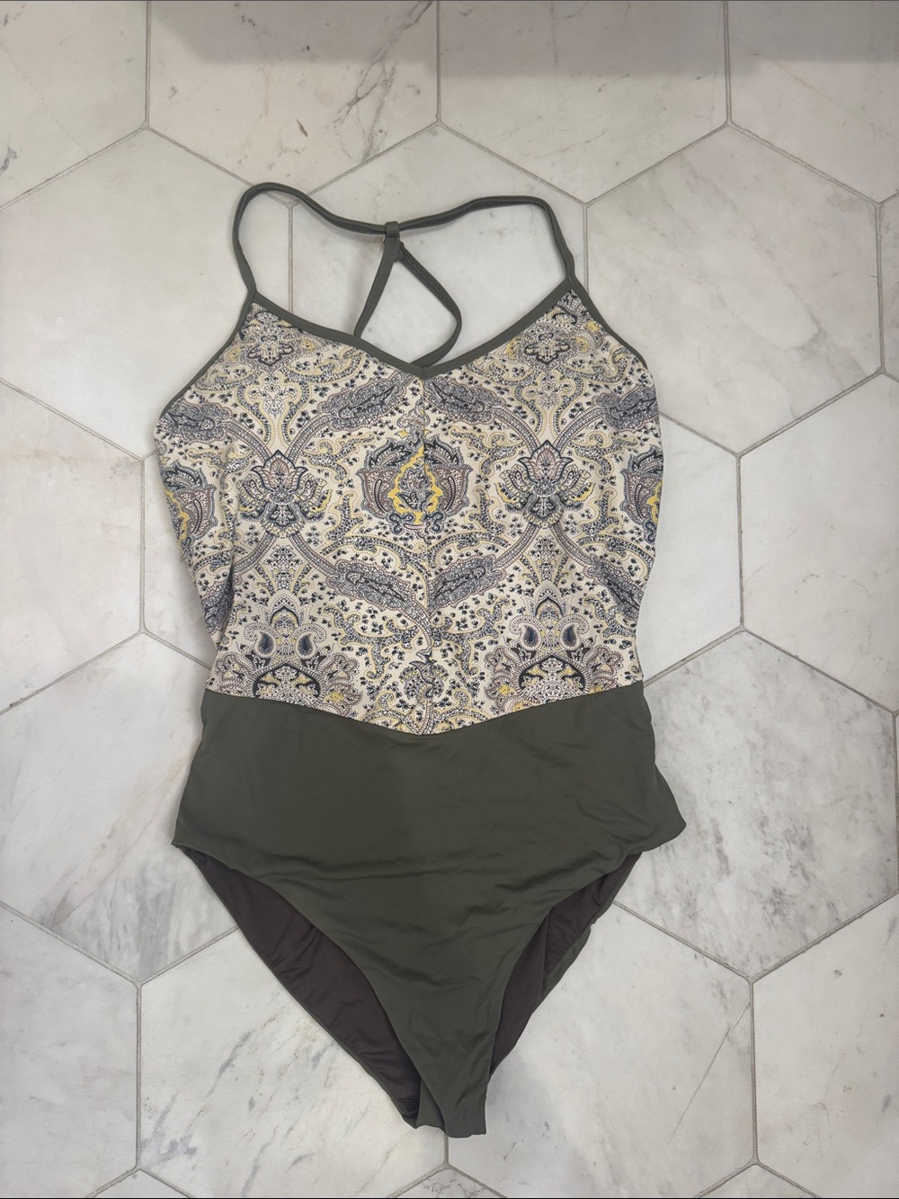 Carve Designs Olive Paisley One-Piece Swimsuit